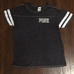 Dark gray heathered PINK tee